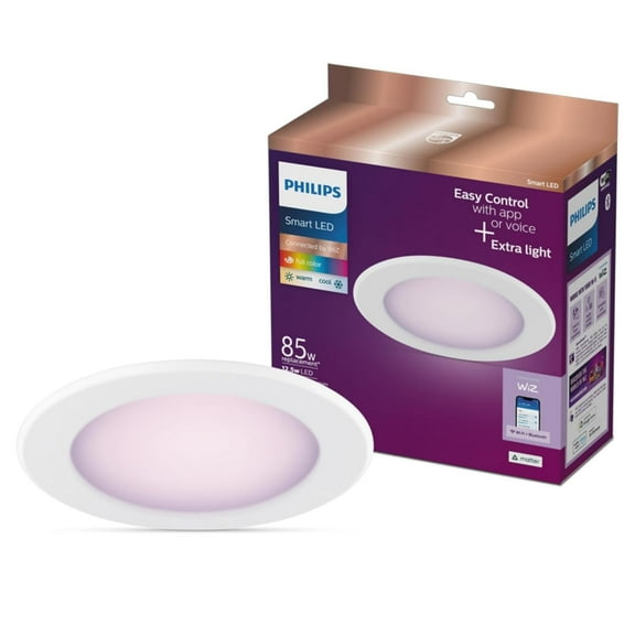 Philips Lighting LED Master Smart Wi-Fi Recessed Downlight - LED, Multicolor, White