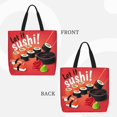 thumbnail image 2 of Balery Sushi Bolsa de Mano para Mujeres con Cremallera, Bolsa de Gimnasio con Compartimentos, Bolsa para Laptop, Bolsa para Trabajo, 2 of 7