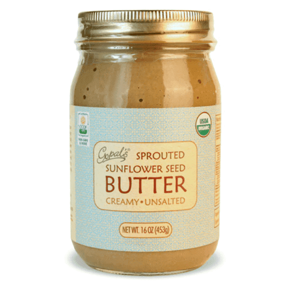 Gopal's Sprouted Sunflower Seed Butter, Creamy Unsalted - 16 oz Pack of 3