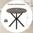 thumbnail image 3 of GOFLAME 36” Round Dining Table for 4 People, Wooden Kitchen Table with Intersecting Trestle Legs, Farmhouse Dinner Table for Dining Room, Living Room, Restaurant, Small Space, Brown, 3 of 18