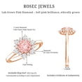 thumbnail image 6 of Rosec Jewels IGI Certified 1 Carat Lab Grown Pink Diamond Engagement Ring (VS1 Grade) - Fancy Pink and White Diamond Ring - Ready To Gift, 14K Rose Gold, US 6.50, 6 of 9