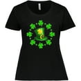 thumbnail image 3 of Inktastic St. Patricks Day Shamrocks and Hat Women's Plus Size T-Shirt, 3 of 5