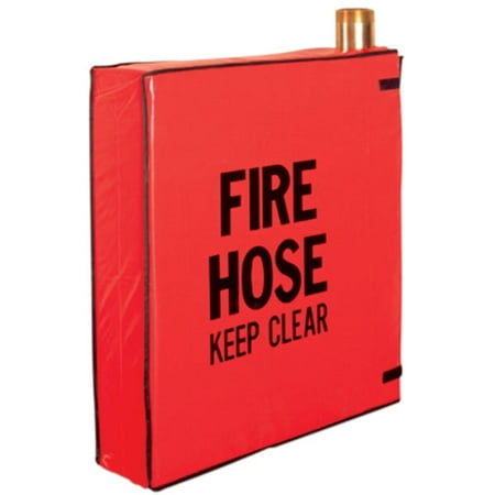 Fire Hose Pin Rack Cover, 25"L x 24"H x 5"W, Red (7 Pack)