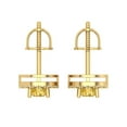thumbnail image 4 of Clara Pucci 1.24Ct Natural Citrine Round Cut VVS1 Screw Back Stud 18k Solid hypoallergenic Gold Designer Earrings For November, 4 of 7
