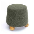 thumbnail image 4 of Jaine Forest Green Loose Mohair Ottoman, 4 of 4