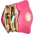 thumbnail image 5 of Genuine Leather Clutch Evening Bag with Chain Shoulder Strap (Fits phones up to 6.25in x 3.1in), 5 of 7