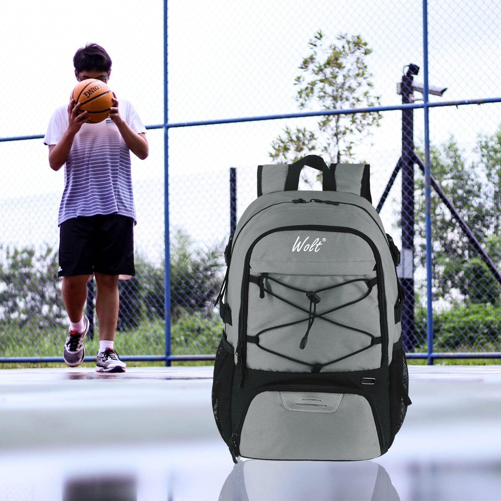 nike basketball backpack with ball compartment