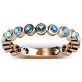thumbnail image 2 of Blue Topaz 2.3mm Bezel Set Eternity Band 0.85 Carat tw in 14K Rose Gold.size 8.0, 2 of 7