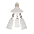 thumbnail image 1 of Triple Douille E27 pour Ampoule LED à Visser, 360° Réglable, 85-265V, Adaptateur 3 E27 pour Support d'Ampoule de Plafond, Extension de Douille E27 Réglable pour Éclairage Studio/Garage, Blanc, 1 of 5