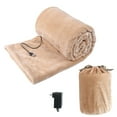 thumbnail image 1 of YWOAGH Usb Heated Blanket Portable Charging Bank for Cars and Outdoor Use Warm Blankets for Dormitories Compact and Functional Heating Cape Blanket Light Yellow, 1 of 3