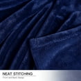 thumbnail image 4 of Throw Blanket, Fuzzy & Plush Warm Fleece Blanket, King Size Navy Blankets for Couch Beds, Washable Soft Blankets for Women, 108" x 90", 4 of 9