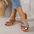 thumbnail image 7 of YYUIJK Women Sandals Slip on Casual Summer Beach Shoes Dress Flats Slippers Gray 9, 7 of 7