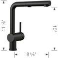 thumbnail image 5 of BLANCO Linus Low-Arc Pull-Out Dual Spray Kitchen Faucet, 1.5 GPM, Coal Black, 5 of 9