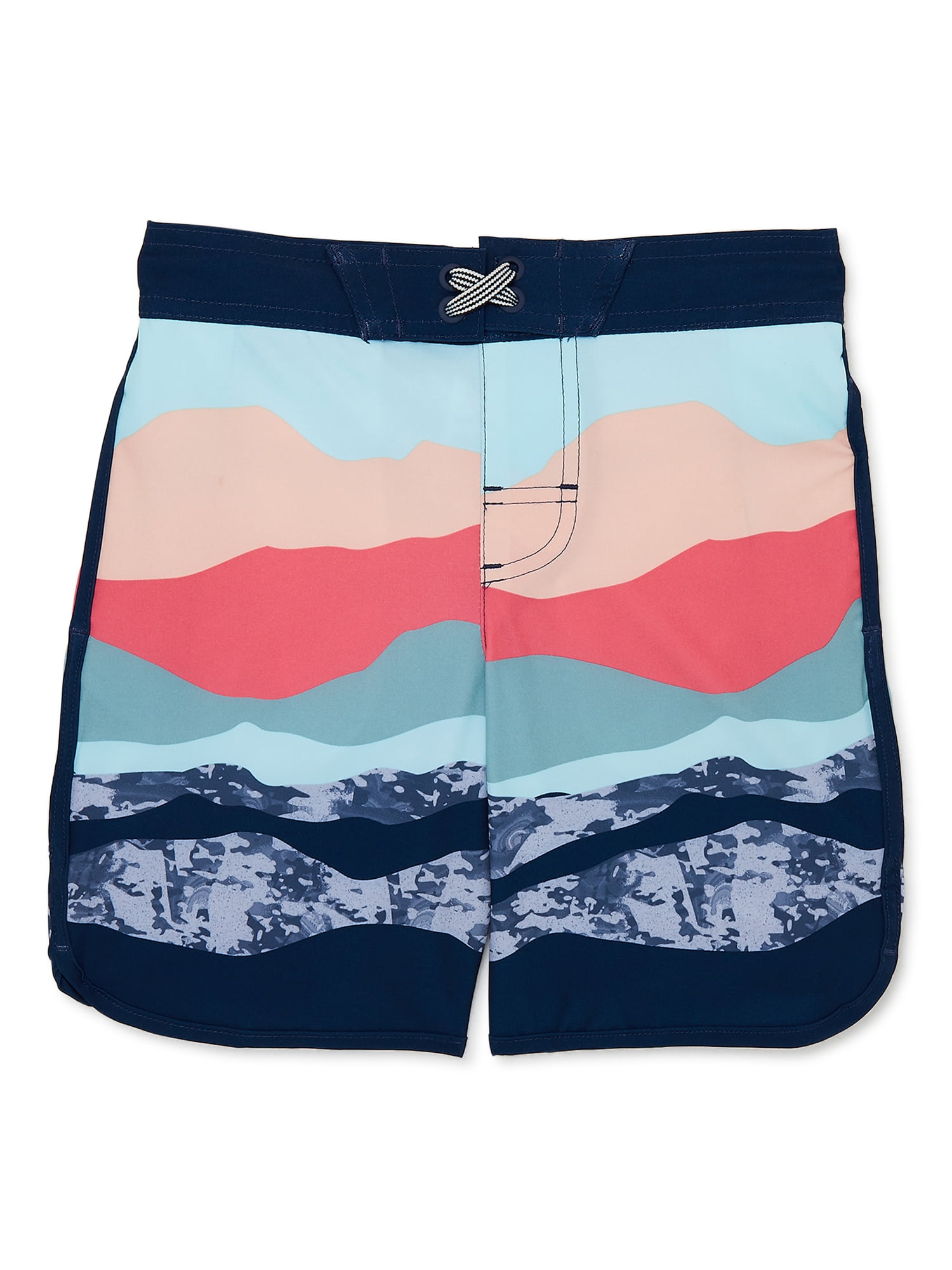 Wonder Nation Boys Quick Dry Mountain Swim Trunks, Sizes 4-18 & Husky