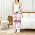 thumbnail image 4 of Fotbe Flamingo Pantalones de Pijama para Mujer, Pantalones de Dormir, Pantalones Pj con Cordón y Bolsillos-Small, 4 of 6