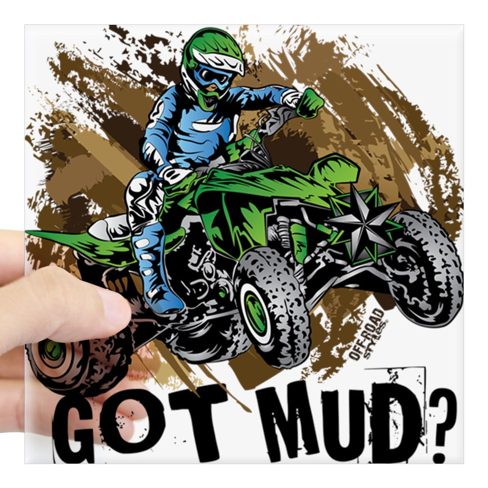 CafePress Got Mud ATV Quad Sticker Square Sticker 3" x 3" Walmart