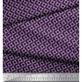thumbnail image 2 of Soimoi Purple Moss Georgette Fabric Round Geometric Print Fabric by Yard 42 Inch Wide, 2 of 3