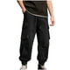thumbnail image 2 of Pantalones largos de pana para hombre, con cordón y cintura elástica, holgados, para correr, informales, cargo, largos, de algodón y licra., 2 of 5