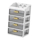 thumbnail image 5 of Organizador de escritorio con compartimentos y cajones. Almacenamiento cosmético moderno, ideal para Blanco de 4 niveles, 5 of 9