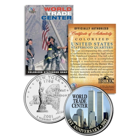 WORLD TRADE CENTER * 1st Anniversary * 9/11 New York State Quarter U.S. Coin WTC