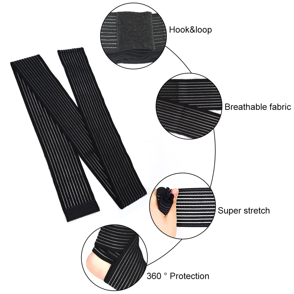 Knee Support, Elastic Breathable Knee Compression Wrap Black Knee Brace Guard  For Basketball Volleyball For Walking For Running
