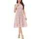 thumbnail image 2 of INSPIRE CHIC Vestidos de Mujer con Mangas Cortas, Vestido Midi Floral de Primavera y Verano, Color Blanco, Talla XL, 2 of 7