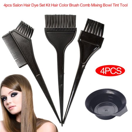 4pcs Salon Hair Dye Set Kit Hair Color Brush Comb Mixing Bowl Tint Tool Walmart Canada