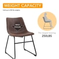 thumbnail image 4 of FDW 30" Set Of 2 Leather Barstools With Backs Leather,Brown, 4 of 7