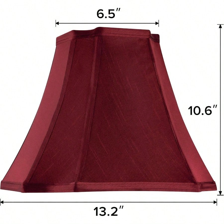 13.2 Medium Bury Lampshades RedSquare Cut Corner Lamp Shades for Floor and Table Lamps 6.5x13.2x10.6 Bury Natural Lampshade Replacement Easy Assembly Required Set of 2