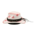 thumbnail image 3 of Wdgfv Western Cowboy Hat Featuring Studded Bull Head Design And Star Pattern With Heart Top For Fashionable Western Style White One Size, 3 of 5