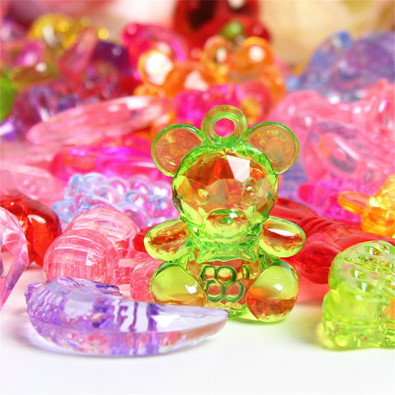EIMELI Children DIY Bead Set,24 Different Shapes Colorful Beads