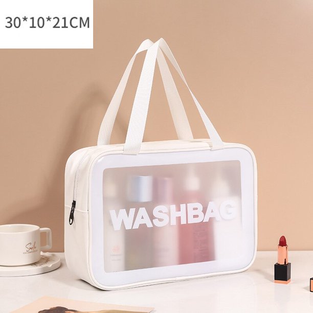FUDEAM-Bolsa de almacenamiento de viaje para mujer, neceser de PVC impermeable, transparente, portátil, para maquillaje qiuyongming unisex