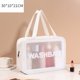 thumbnail image 1 of FUDEAM-Bolsa de almacenamiento de viaje para mujer, neceser de PVC impermeable, transparente, portátil, para maquillaje qiuyongming unisex, 1 of 2