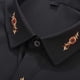 thumbnail image 4 of Camisa Elvqul Hombre Casuales Negro Abotonada Solapa Manga Corta Con Bolsillos sin Estampado, 4 of 9