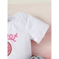 thumbnail image 5 of Coduop Newborn Baby Girls Summer Outfit Set Short Sleeve Romper and Donut Mini Skirt 2Pcs Set, 5 of 9
