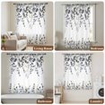thumbnail image 6 of Grey Eucalyptus Sheer Curtains 45 Inches Long, Watercolor Spring Weeping Botanical Light Filering Curtains, Breathable Simi Curtain Privacy Drapes for Kitchen Bathroom Small Window Treatment, 6 of 9