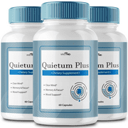 Quietum Plus Tinnitus Relief Supplement Reduce Ear Ringing Advanced Formula (3 Pack - 180 Capsules)