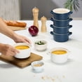 thumbnail image 6 of Kook Soup Crocks, Ceramic Stackable Bowls, Set of 4, White, 6 of 7