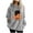 Gray, variant on ShiShine Womens Plush Hoodies Pullover Sport Hoodie Cute Printed Cozy Oversized Pockets Hooded Sweatshirt Athletic Hoodies
