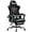 Dark Black, variant on WYDK Gaming Chair, Video Game Chair with Footrest and Massage Lumbar Support, Ergonomic Computer Chair Height Adjustable with Swivel Seat and Headrest (Blue)