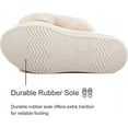 thumbnail image 3 of ULTRAIDEAS Women's Cross Band Fuzzy Fluffy House Shoes, Open Toe Slide Bedroom Slippers, 3 of 6