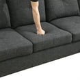 thumbnail image 6 of Aukfa 103" Sectional Sofa with Storage Ottoman, L Shape Couch for Living Room, Left Facing Chaise, Linen, Dark Gray, 6 of 11