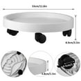 thumbnail image 2 of 3 Pack Plant Caddy with Wheels Rolling Plant Stand with Wheels 13 Inch Plant Dolly Heavy Duty Large Potted Plant Mover with Casters for Indoor and Outdoor, White, 2 of 7