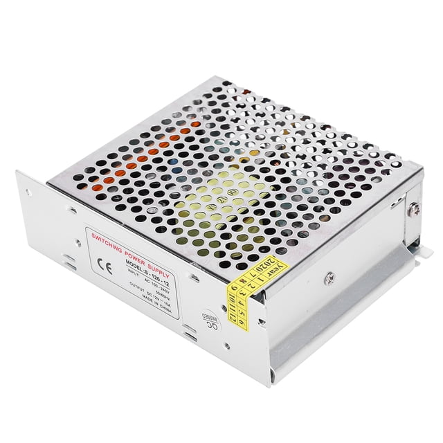 Switch Power Supply Driver Adapter DC12V Aluminum Alloy LED Screen Light Bar 3D Printer(S-120-12(12v 10a 120W)AC100-240V )