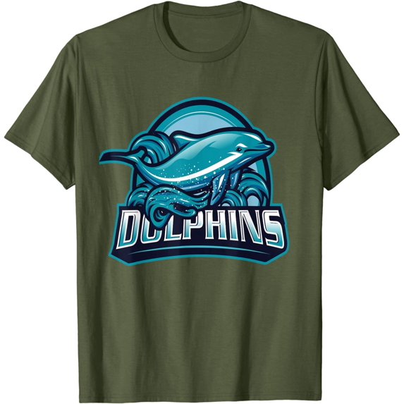 Blue Sea Ocean Dolphin for Men Women Kids Girls Boys T-Shirt