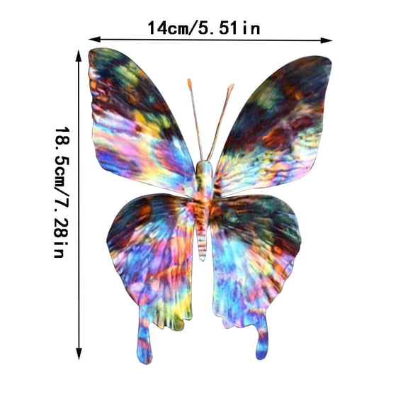 Partheme Metal Butterfly Wall Art Outdoor Decor - Butterflies Wall Sculpture Hanging Decor for Outdoor and Indoor, Balcony Yard Patio Fence Garden Decorations, Nice Gift for Mom Friend , C