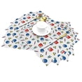 thumbnail image 2 of LNWH Memphis 90s Colorful Geometric Pattern Placemats, 6 PCS Heat Resistant Washable PVC Table Mats, 18"x12", 2 of 6