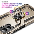 thumbnail image 4 of Dteck for Motorola Moto G Play 4G 2024 Case, Shockproof Heavy Duty Rotated Ring Kickstand Metal Ring Bracket All-Round Anti Drop Armor TPU+PC Case with Magnetic car Mount Cover, Gold, 4 of 4