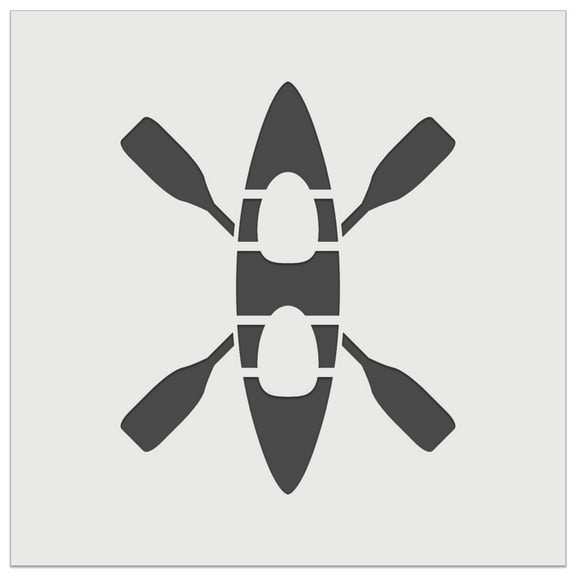 Double Kayak with Crossed Paddles DIY Cookie Wall Craft Stencil - 5.5 Inch