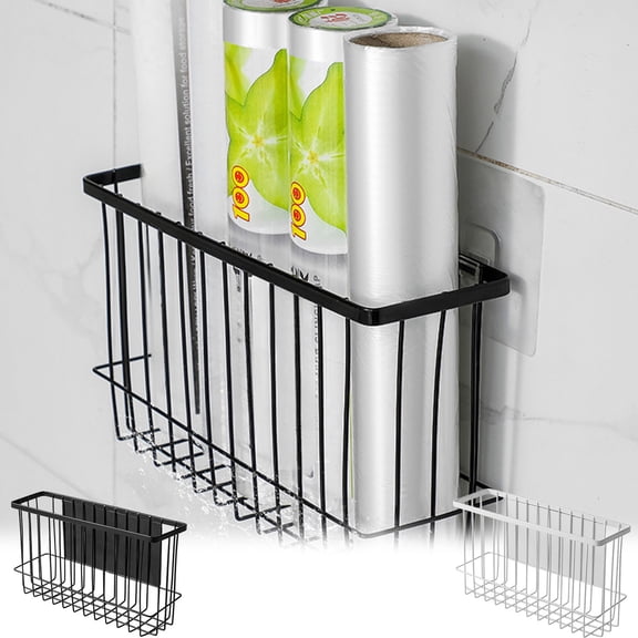 Magnetic Storage Rack for Refrigerator Side Kitchen Organization with Multifunctional Fresh Keeping Bag Holder for Maximizing Space in Small Kitchens Topliu